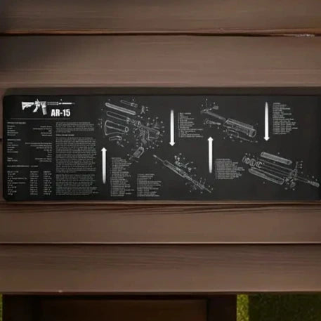 Reinigunsmatte AR-15 Gummi mit Explosionszeichnung